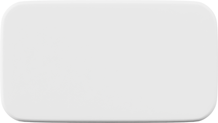 White Minimalist 3D Rounded Rectangle Shape